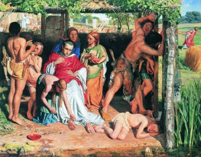 William Holman Hunt: Nawrócona rodzina chroniąca kapłana